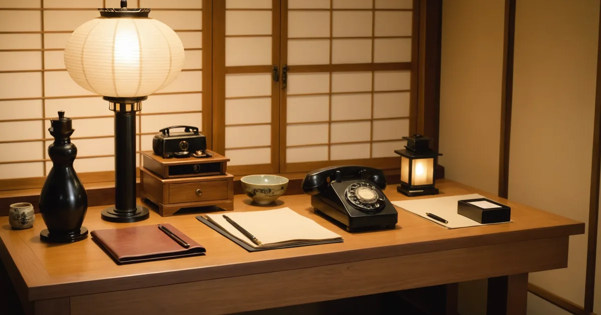 A busy traditional ryokan front desk during peak travel season in Japan